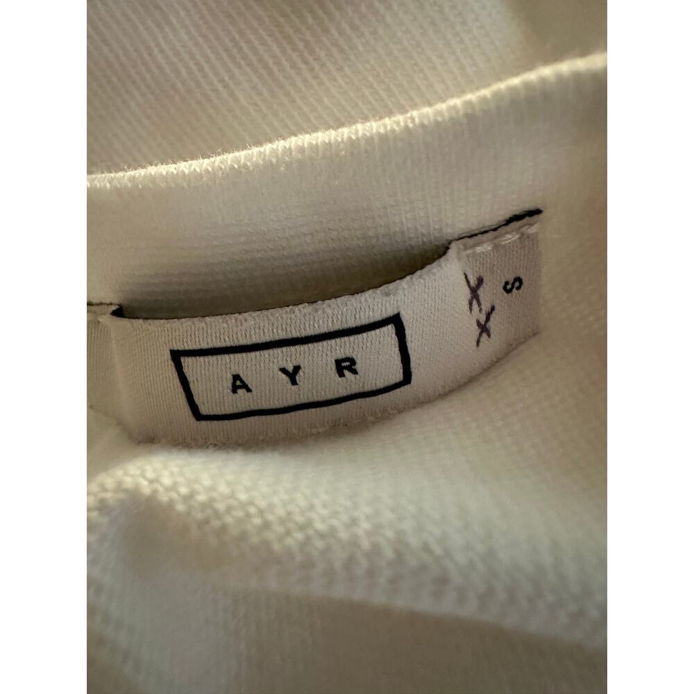 Women S AYR Short Sleeve Ivory White Tee T-Shirt Top Cotton Oversize Practice - Picture 7 of 7